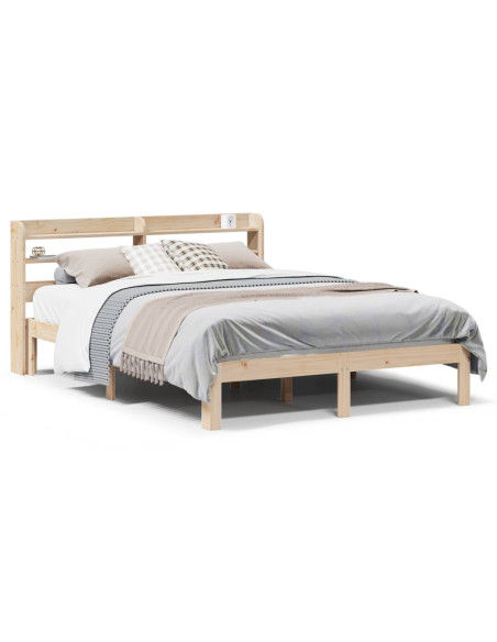 Giroletto con Testiera 120x190 cm in Legno Massello di Pino