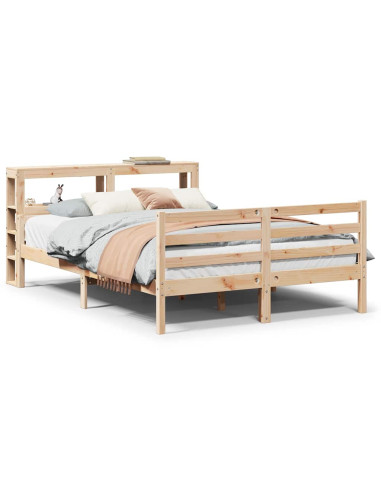 Giroletto con Testiera 140x190 cm in Legno Massello di Pino