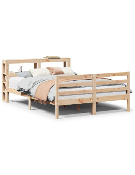 Giroletto con Testiera 140x190 cm in Legno Massello di Pino