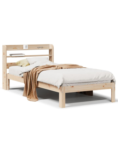 Giroletto con Testiera 75x190 cm in Legno Massello di Pino