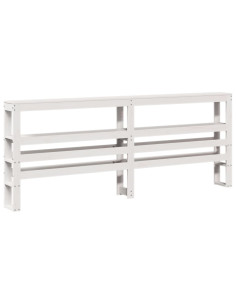 Letto Anziani con Testiera Bianco 200x200cm Legno Massello Pino 2