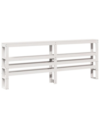 Letto Anziani con Testiera Bianco 200x200cm Legno Massello Pino