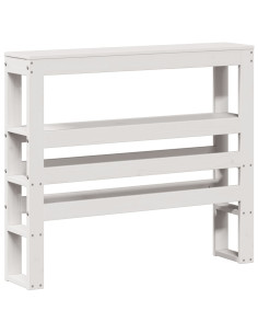 Letto Anziani con Testiera Bianco 75x190cm Legno Massello Pino 2