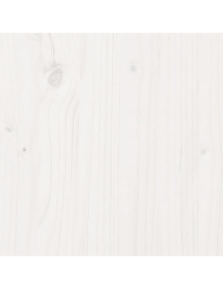 Letto Anziani con Testiera Bianco 75x190cm Legno Massello Pino