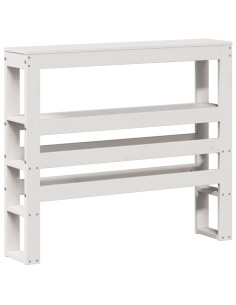 Letto Anziani con Testiera Bianco 90x190 cm Legno Massello Pino 2