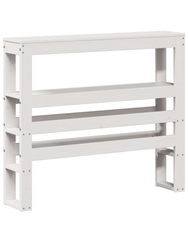 Letto Anziani con Testiera Bianco 90x190 cm Legno Massello Pino