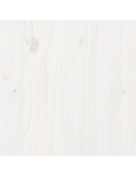 Letto Anziani con Testiera Bianco 90x190 cm Legno Massello Pino