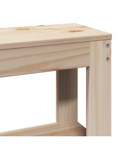 Letto per Anziani con Testiera 140x190 cm Legno Massello Pino