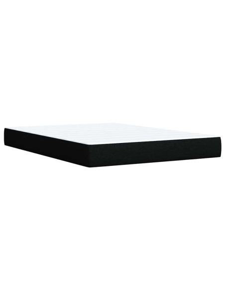 Giroletto a Molle con Materasso Nero 160x200 cm in Tessuto