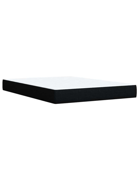 Giroletto a Molle con Materasso Nero 160x200 cm in Tessuto