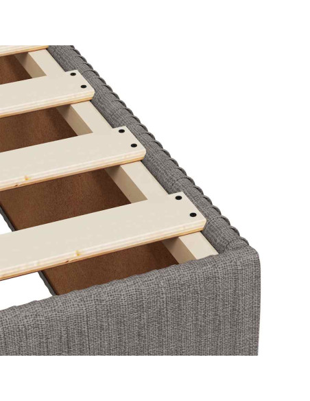 Giroletto a Molle con Materasso Tortora 140x200 cm in Tessuto