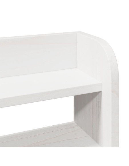 Letto senza Materasso Bianco 75x190 in Legno Massello di Pino