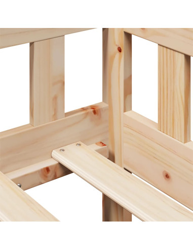 Dormeuse con Cassetti 90x200 cm Legno Massello Pino