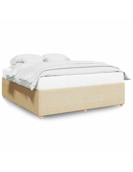 Giroletto senza Materasso Crema 180x200 cm in Tessuto