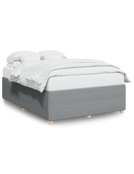 Giroletto senza Materasso Grigio Chiaro 160x200 cm Tessuto