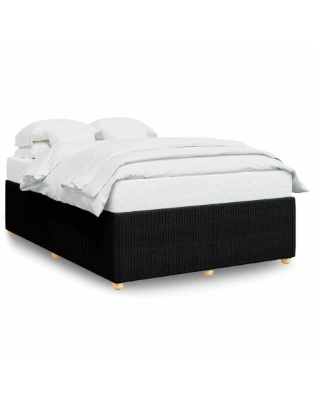 Giroletto senza Materasso Nero 140x200 cm in Tessuto