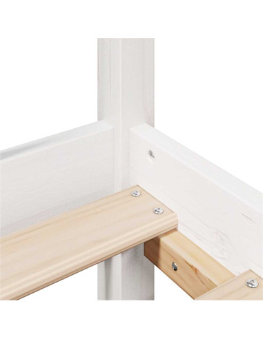 Letto senza Materasso Bianco 180x200 cm Legno Massello di Pino