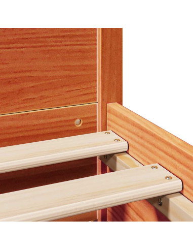 Letto senza Materasso Marrone Cera 120x200 cm in Legno di Pino