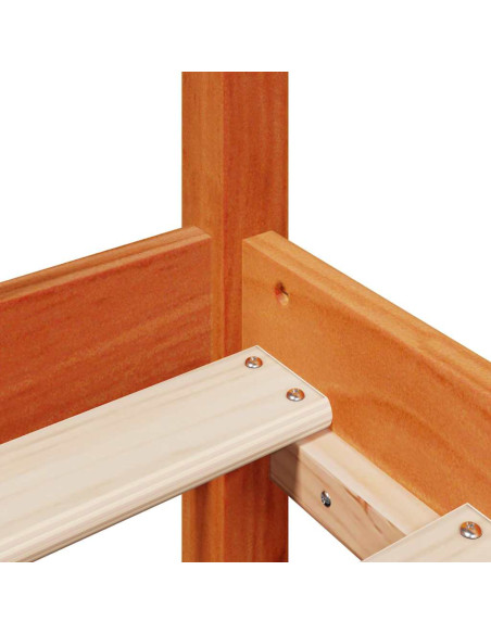 Letto senza Materasso Marrone Cera 90x200 cm Legno di Pino