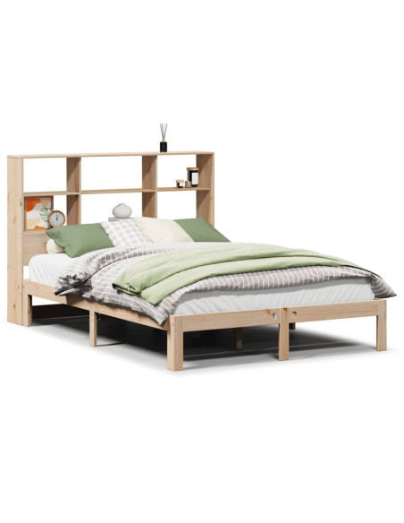 Letto Libreria senza Materasso 150x200 cm in Legno di Pino