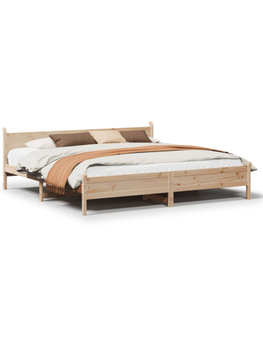 Letto senza Materasso 180x200 cm in Legno Massello di Pino