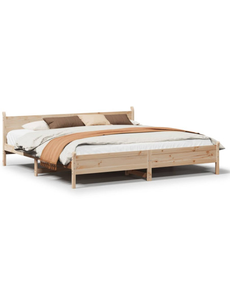 Letto senza Materasso 180x200 cm in Legno Massello di Pino