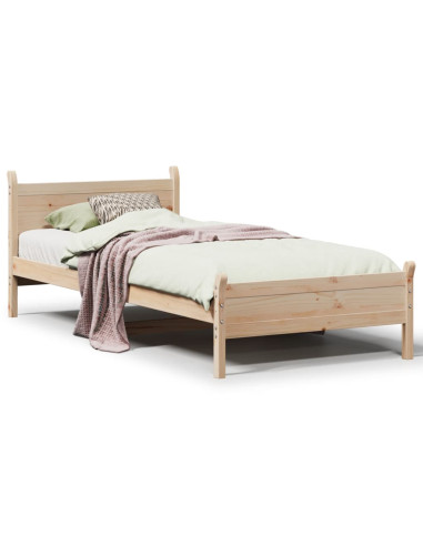 Letto senza Materasso 90x190 cm in Legno Massello di Pino