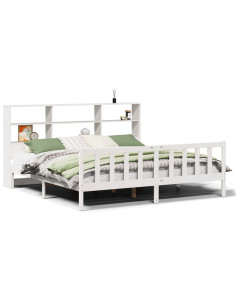 Giroletto con Libreria senza Materasso 180x200 cm in Legno Pino