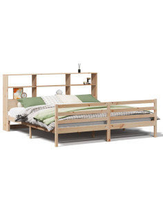 Letto Libreria senza Materasso 180x200 cm in Legno di Pino