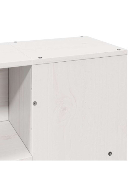 Letto Libreria senza Materasso Bianco 160x200 cm Legno di Pino