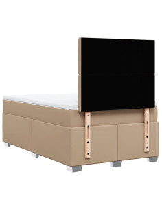 Giroletto a Molle con Materasso Cappuccino 120x200cm Similpelle