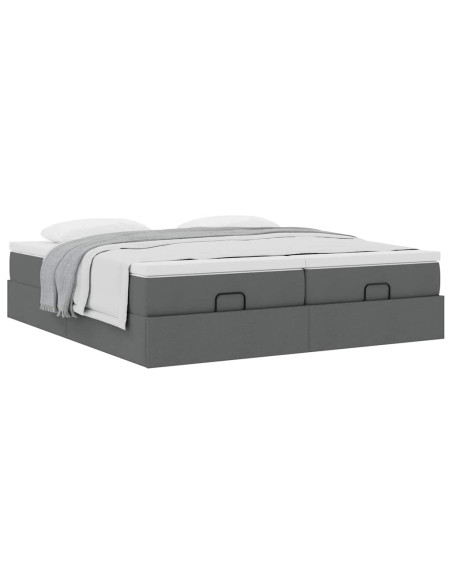 Struttura Letto Pouf con Materassi 160x200 cm in Tessuto