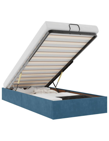 Struttura Letto Pouf Senza Materasso 80x200 cm Velluto