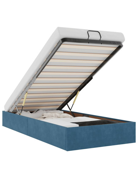 Struttura Letto Pouf Senza Materasso 80x200 cm Velluto