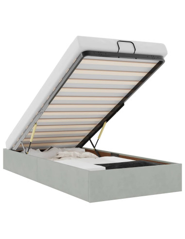 Struttura Letto Pouf Senza Materasso 90x190 cm Velluto