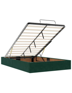 Struttura Letto Pouf con Materassi 120x190 cm Velluto