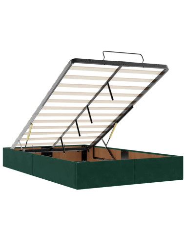 Struttura Letto Pouf con Materassi 120x190 cm Velluto