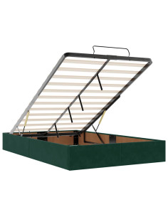 Struttura Letto Pouf con Materassi 120x190 cm Velluto