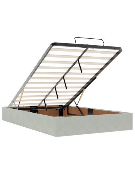 Struttura Letto Pouf con Materassi 120x190 cm Velluto