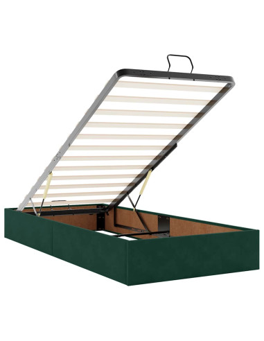 Struttura Letto Pouf con Materassi 80x200 cm Velluto