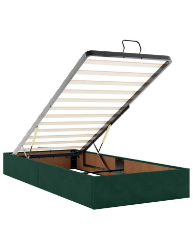 Struttura Letto Pouf con Materassi 90x190 cm in Velluto