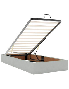 Struttura Letto Pouf con Materassi 90x190 cm in Velluto