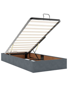 Struttura Letto Pouf con Materassi 90x190 cm in Velluto