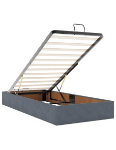 Struttura Letto Pouf con Materassi 90x190 cm in Velluto