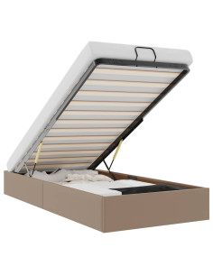 Struttura Letto Pouf senza Materasso 100x200 cm Similpelle