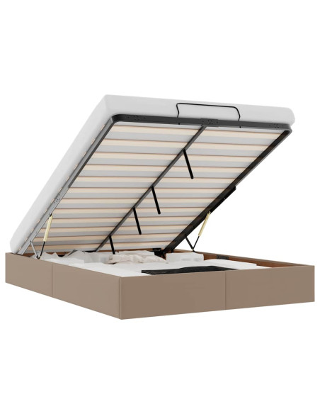 Struttura Letto Pouf senza Materasso 140x190 cm Similpelle