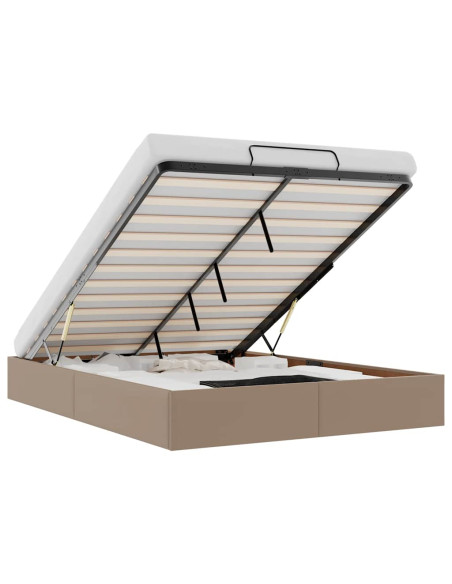 Struttura Letto Pouf senza Materasso 140x200 cm Similpelle