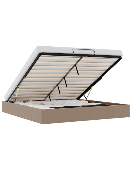 Struttura Letto Pouf senza Materasso 160x200 cm Similpelle