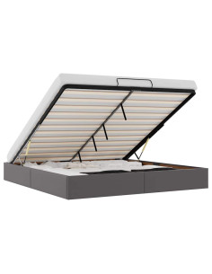 Struttura Letto Pouf senza Materasso 200x200 cm Similpelle