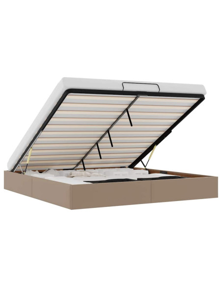 Struttura Letto Pouf senza Materasso 200x200 cm Similpelle